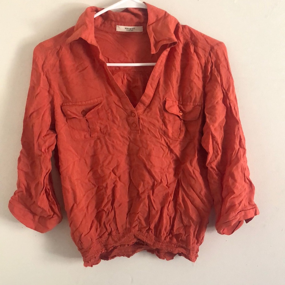 Orange color blouse!💗